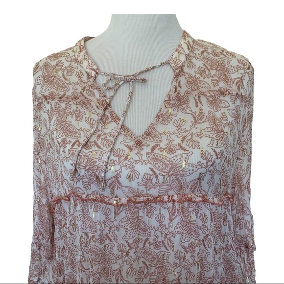 Lulu’s bohemian chiffon butterfly top - Picture 5 of 7